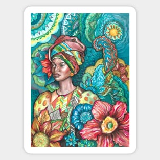 African Flower Sticker